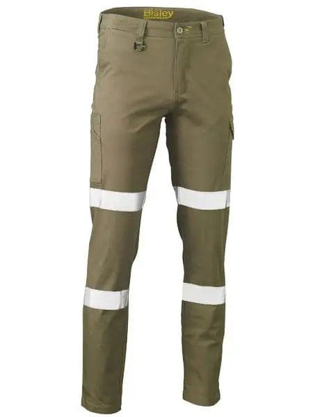 Bisley Taped Biomotion Stretch Cotton Drill Pants BPC6008T Metro Workwear.